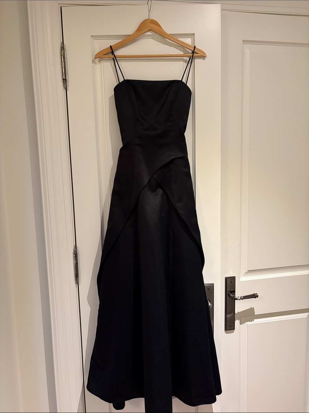 Morgan & Co. Black Satin Evening Gown